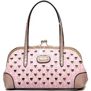 BRANGIO Italy Matte Twinkle Hearts Vegan Leather Handbag